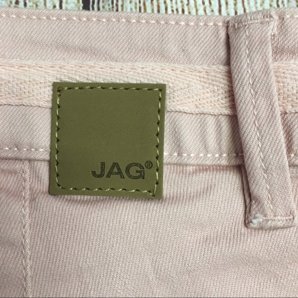 JAG Jeans Pink Mini Pom Pom Trim Cadet Shorts Size 2 - Picture 8 of 12